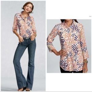 CAbi Grand Prix Button Up Shirt #404 Size Medium M